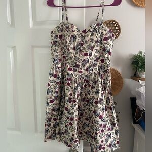 Hell bunny ivory poison love dress large